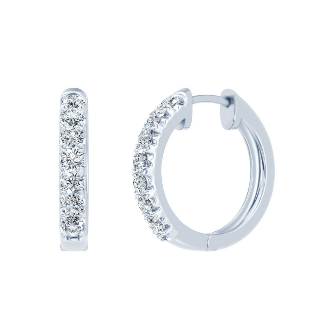 Auksiniai auskarai rinkutes su deimantais E458D-1W