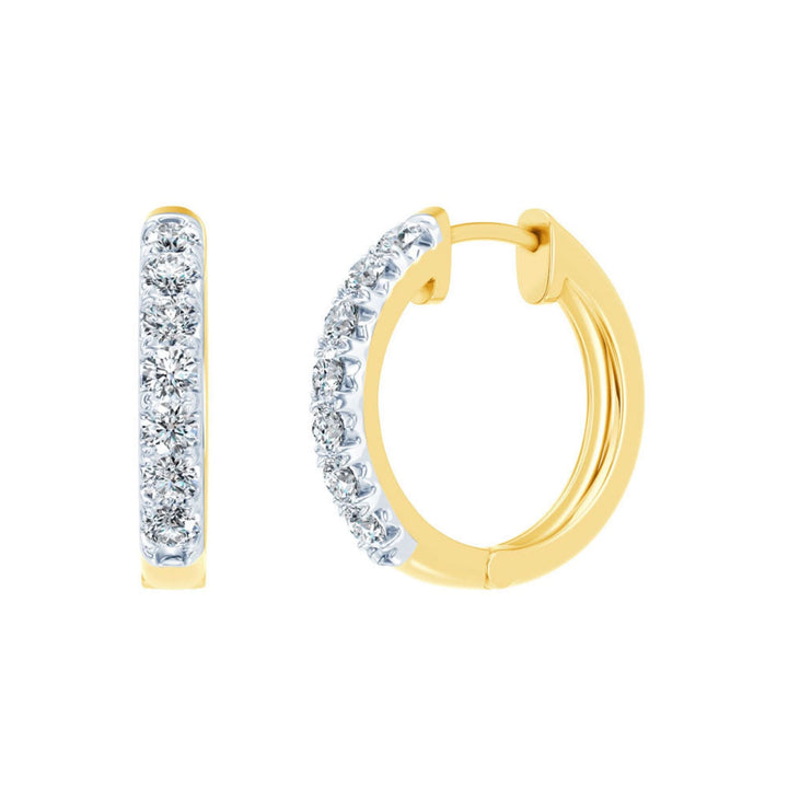 Auksiniai auskarai rinkutes su deimantais E458D-1Y