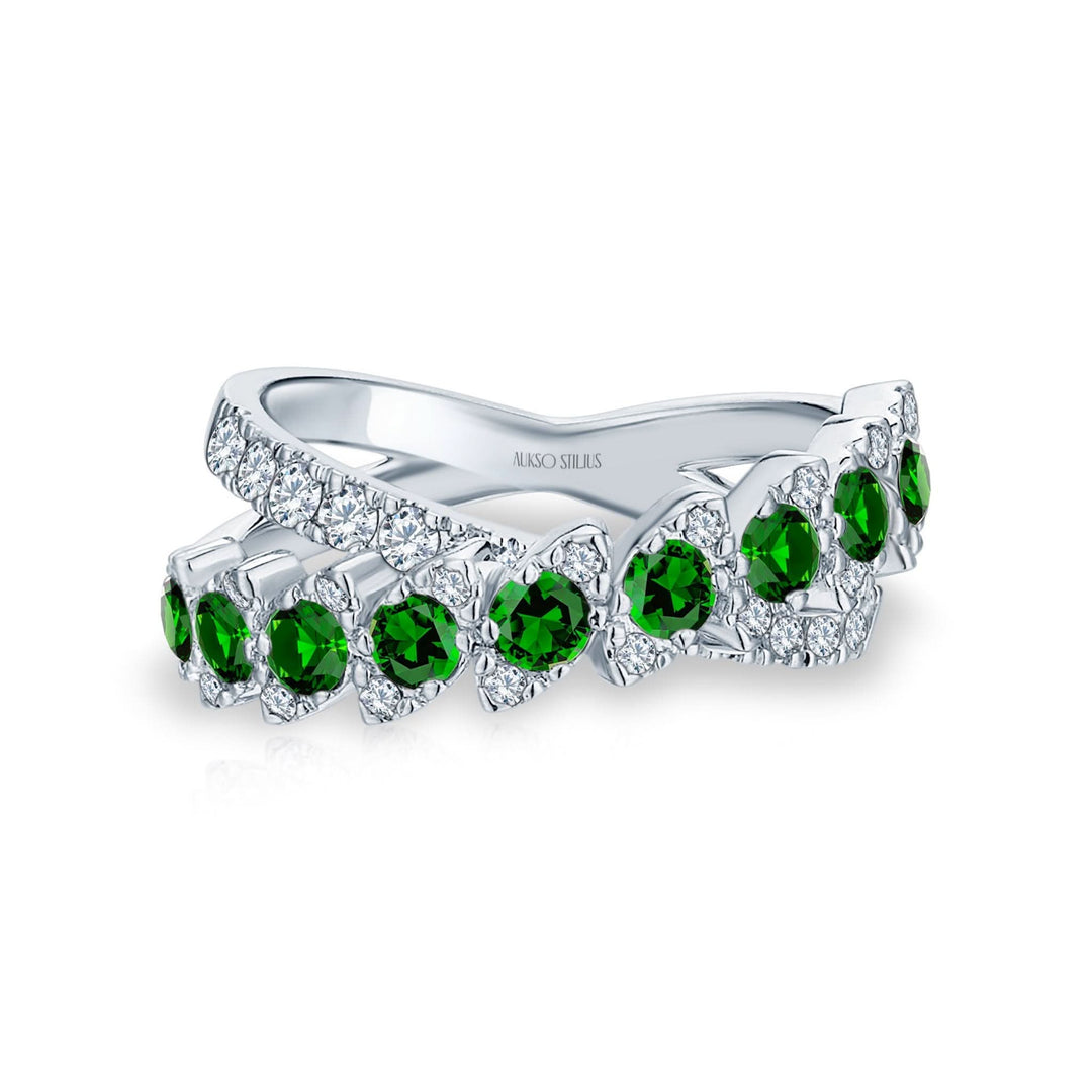 Auksinis_ziedas_su_deimantais_ir_smaragdais_R190DE-1W