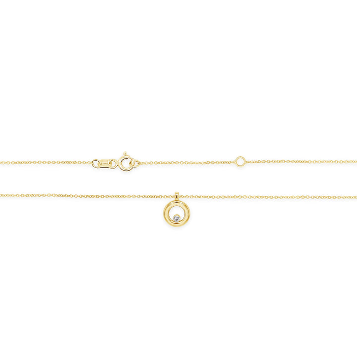 Auksine grandinele ir pakabukas su deimantu