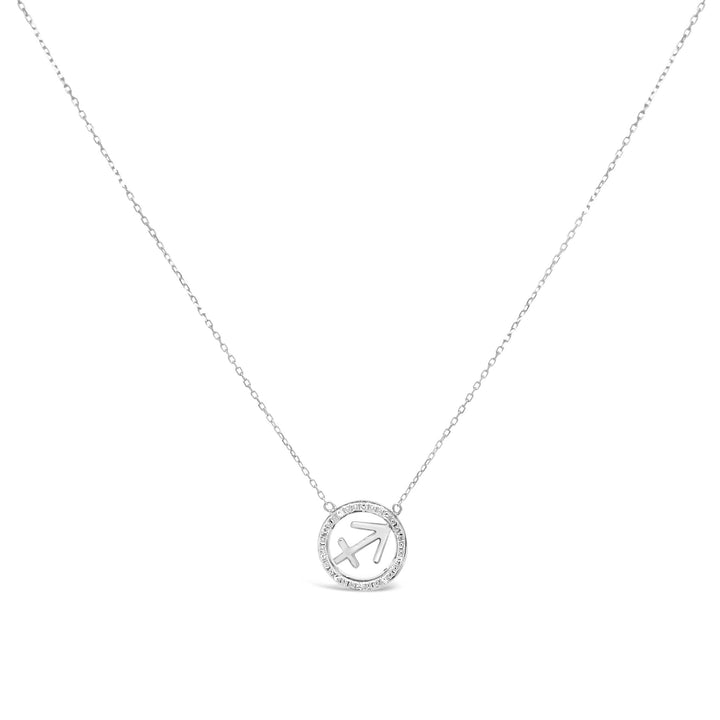 Auksine grandinele ir pakabukas zodiako ženklas su deimantais saulys