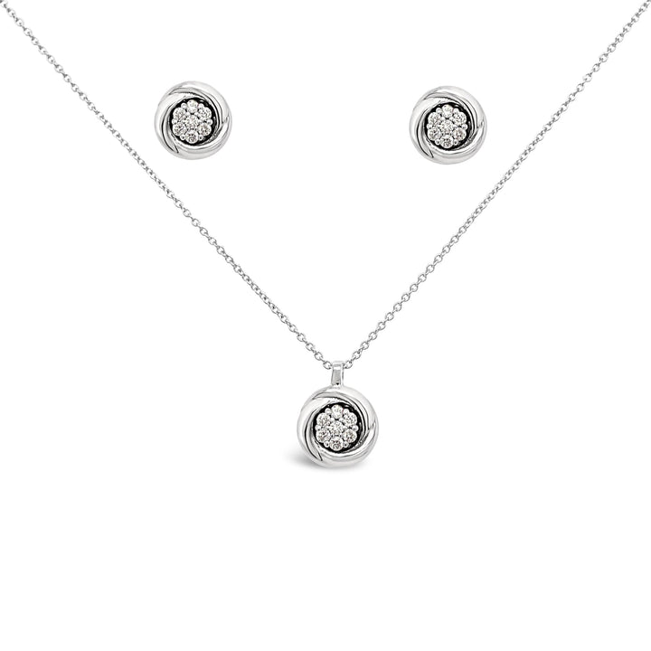 Auskarai su deimantais E415D